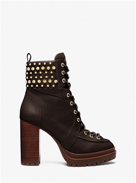 michael kors yvonne|Yvonne Studded Leather Boot .